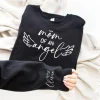 Custom Sweatshirt for Mom, Mother's Day Gift for Mama, Mom Of An Angel, Mama Sweatshirt with Kids Name on Sleeve
