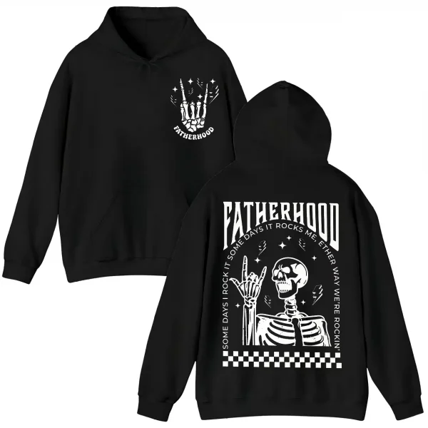 4-3-2-1.webp Fatherhood Skeleton Rock Hoodie, Funny Dad Hoody Sweatshirt Gift, Cool Skull Hoodie For Father’s Day, Rocker Long Sleeve For New Dads