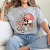 Ballpark Mama Mom Skull Funny Baseball Halloween T-Shirt - Unisex, Gift for Halloween Day,  Gift for Mama