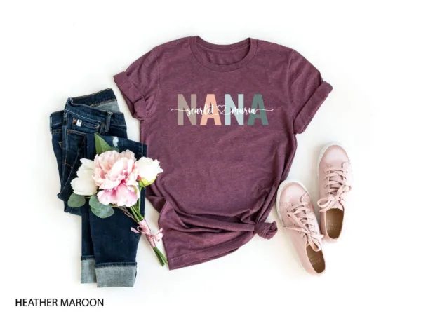 Custom Nana Shirt with Kids' Names - Personalized Grandma or Nana T-Shirt - Mother's Day Gift