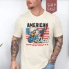 4th of July American Dad Shirt, Father's Day Gift from Wife Gift from Daughter, Step Dad Gift, Dad Fourth of July Independence Day T-shirt 7 4TH of July 3