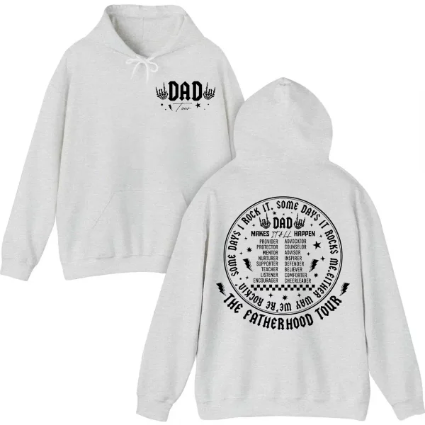 Fatherhood Tour, Sometimes I Rock It Sometimes It Rocks Me Hoodie, Dad Life Shirt, Fathers Day Gift, Funny Fatherhood Hoodie, Dad Rock Tour