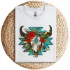 Turquoise Boho T-Shirt – Southwestern Style Graphic Tee – Vintage Bohemian Design – Casual Summer Top – Festival & Country Outfit