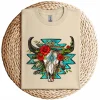 Turquoise Boho T-Shirt – Southwestern Style Graphic Tee – Vintage Bohemian Design – Casual Summer Top – Festival & Country Outfit