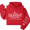 Personalized Grammy Wears Her Heart On Her Sleeve Hoodie  – Leopard Print GrandmaShirt, Cute Gift for Grammy