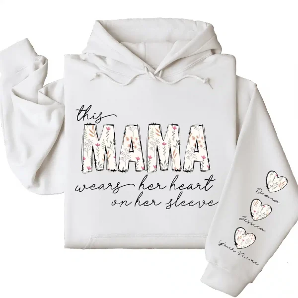 6-3-11.webp This Mama Wears Her Heart on Her Sleeve Hoodie – Custom Hoodie with Kids’ Names, Personalized Mother’s Day Gift for Mama
