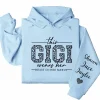 This Gigi Wears Her Heart On Her Sleeve Hoodie  – Personalized Leopard Gigi Shirt, Cute Gift for Gigi on Mother's Day or Holiday