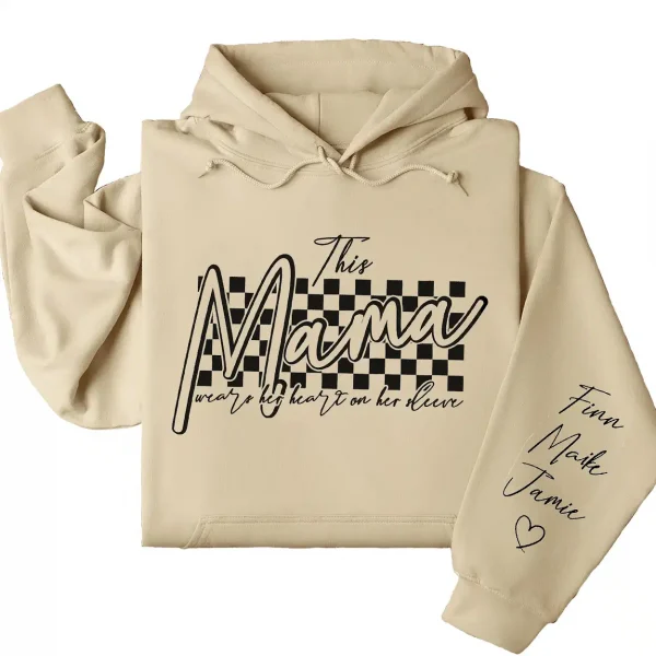 6-4-8.webp Retro This Mama Wears Her Heart on Her Sleeve Hoodie – Custom Checkered Heart Design with Kids’ Names, Personalized Mother’s Day Gift for Mom