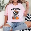 Momster Skeleton Woman Coffee Funny Halloween Mom Mama T-Shirt - Unisex, Gift for Halloween Day,  Gift for Mama
