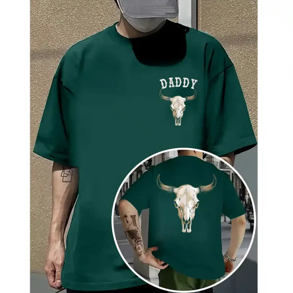 Boho Cow Skull T-Shirt – Aztec Inspired Graphic Tee – Southwestern Style – Vintage Cowgirl Country Shirt – Western Boho Fashion