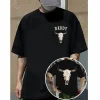 Boho Cow Skull T-Shirt – Aztec Inspired Graphic Tee – Southwestern Style – Vintage Cowgirl Country Shirt – Western Boho Fashion