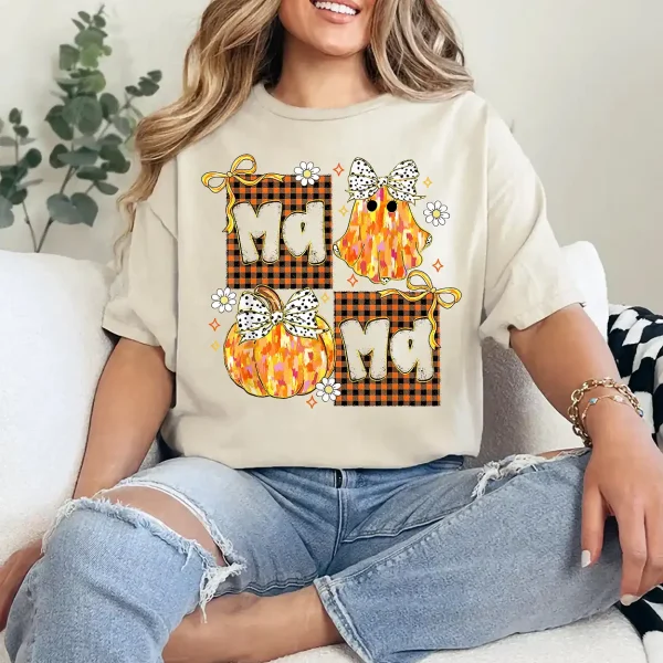 Pumpkin Mama Halloween Autumn Halloween Mom Mother Women T-Shirt - Unisex, Gift for Halloween Day,  Gift for Mama