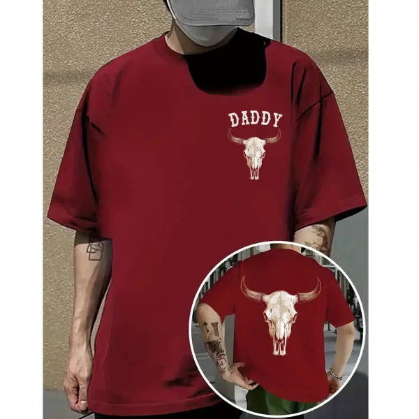 Boho Cow Skull T-Shirt – Aztec Inspired Graphic Tee – Southwestern Style – Vintage Cowgirl Country Shirt – Western Boho Fashion