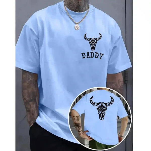 Boho Cow Skull T-Shirt – Western Aztec Bull Skull Tee – Wild West Cowboy & Cowgirl Shirt – Rodeo Graphic – Perfect Western Life Gift