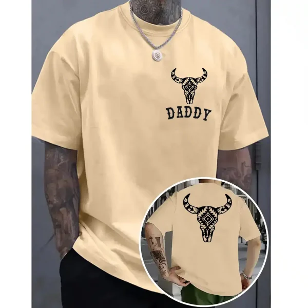 Boho Cow Skull T-Shirt – Western Aztec Bull Skull Tee – Wild West Cowboy & Cowgirl Shirt – Rodeo Graphic – Perfect Western Life Gift