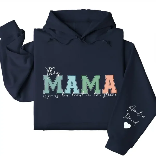 8-2-8.webp This Mama Wears Her Heart on Her Sleeve Hoodie – Custom Hoodie with Kids’ Names, Personalized Mother’s Day Gift for Mama
