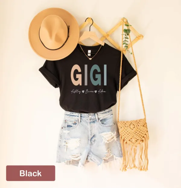 Personalized Gigi Shirt with Kids' Names - Custom Mom or Grandma Shirt - Nana Shirt - Grandkids Name Tee