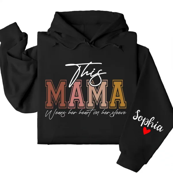 8-3-7.webp This Mama Wears Her Heart on Her Sleeve Hoodie – Custom Mom Hoodie with Kids’ Names, Personalized Mother’s Day Gift, Thoughtful Mama Outfit