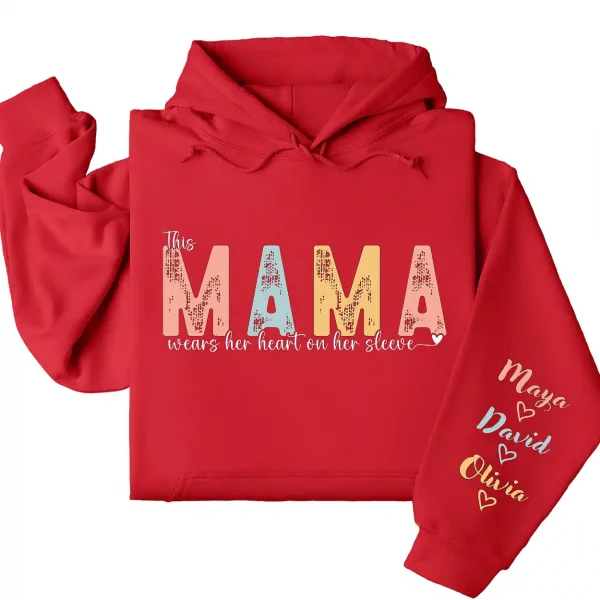 9-1-6.webp This Mama Wears Her Heart on Her Sleeve Hoodie – Custom Hoodie with Kids’ Names, Personalized Mother’s Day Gift for Mom
