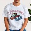 American Dad Shirt ? Patriotic Cowboy Hat USA Flag T-Shirt