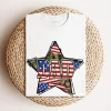 American Flag Dad Tee, Star Dad T-Shirt, USA Flag Tshirt, USA Dad Shirt for 4of July, Independent Day, Father's Day, Big America