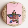 American Flag Dad Tee, Star Dad T-Shirt, USA Flag Tshirt, USA Dad Shirt for 4of July, Independent Day, Father's Day, Big America