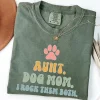 Aunt and Dog Mom Comfort Colors Shirt, Comfort Colors Dog Lover Aunt, Dog Mom and Auntie Shirt, Dog Lover Auntie T-Shirt