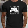Best Dad In The Galaxy Printed, Men's Short Sleeved T-shirts, Fashion Comfortable Casual Tops For Summer & Spring Daily Wear