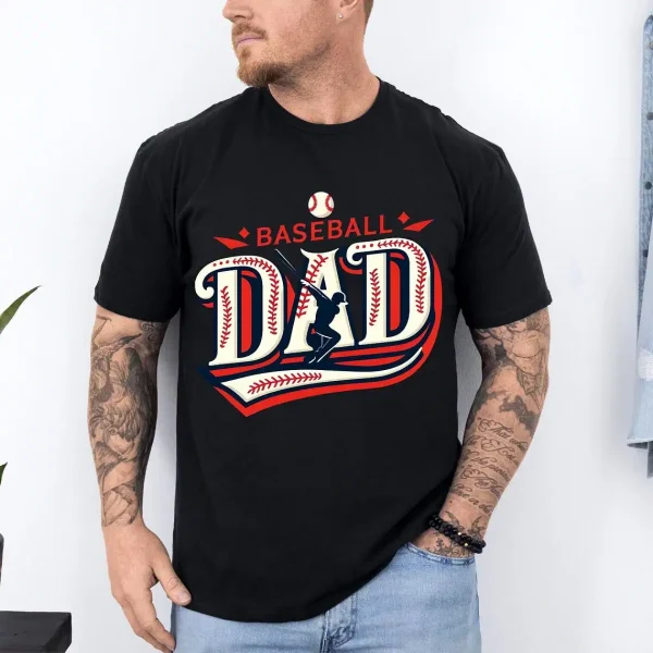 Baseball-Dad-Shirt-Fathers-Day-4.webp Father's Day Baseball Dad Shirt ? Sports Dad Graphic Tee for Game Lovers
