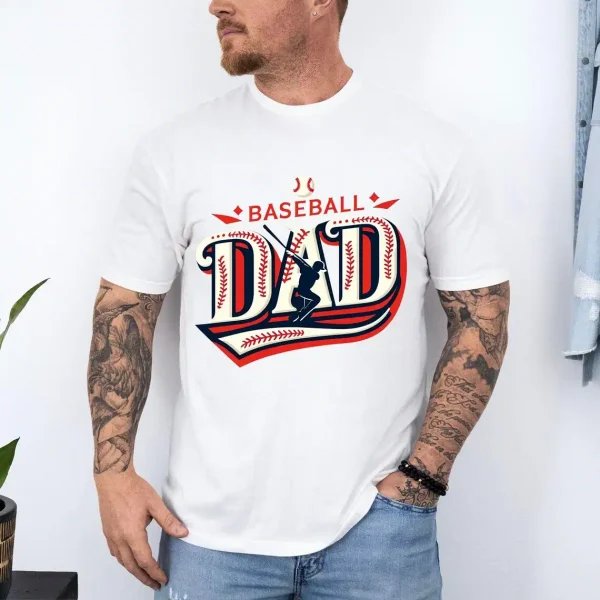 Baseball-Dad-Shirt-Fathers-Day-5.webp Father's Day Baseball Dad Shirt ? Sports Dad Graphic Tee for Game Lovers