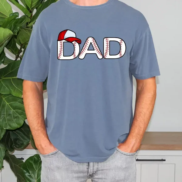Baseball-Dad-Shirt-Fathers-Day-Shirt-2.webp Father's Day Baseball Dad Shirt ? Sports Dad Graphic Tee for Game Lovers