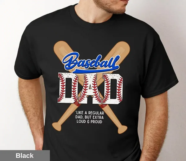 Baseball-Dad-Tshirt-3.webp Cool Baseball Dad Tee ? Great Father's Day Gift for Baseball Lovers