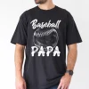 Baseball Papa T-Shirt - Casual, Relaxed Fit with Baseball Graphic, The Best Father's Day Gift