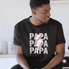 Retro Papa Baseball Shirt ? Lightning Bolt Graphic ? Father's Day Gift
