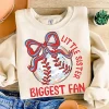 Baseball Sister, Little Sister Baseball, Baseball Game Day, Baseball Lover Sweatshirt, Little Sister Biggest Fan