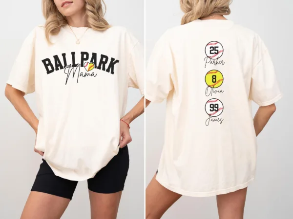 Baseball-Softball-Mom-Shirt-Softball-Baseball-Mom-Shirt-Ballpark-Mama-Shirt-Names-on-Back-Custom-Baseball-Mom-scaled-1.jpg Personalize Baseball Softball Mom Shirt, Ballpark Mama Shirt Names on Back Custom Baseball Mom T-shirt