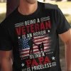 Being a Veteran is an Honor Being a Papa is Priceless Patriotic T-Shirt, Veteran Papa Shirt, Gift for Veterans, Veteran Dad Tee