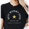Best Mummy ever voted by add kids names - Custom mum T Shirt, Mothers Day Gift