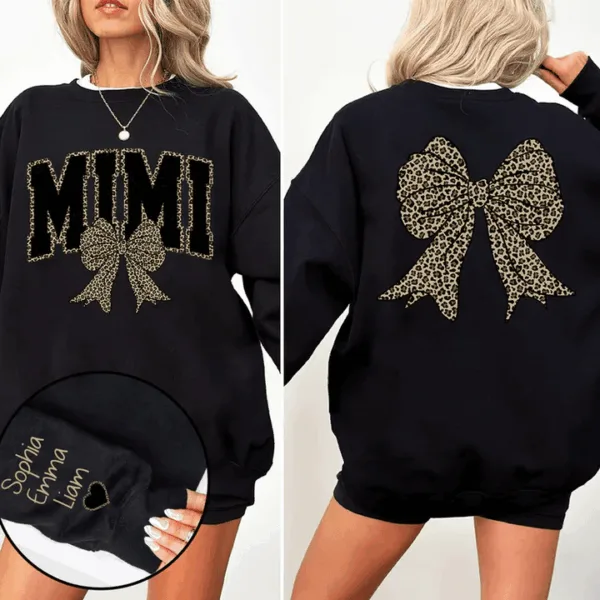 Black-Mimi-Leopard-Bow-Personalized-Sweatshirt-With-Design-On-Sleeve-Gift-For-Grandma-Mom-Wife-NH96-4-1.png Black Mimi Leopard Bow - Personalized Sweatshirt With Design On Sleeve - Gift For Grandma, Mom, Wife