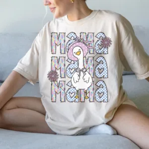 Brushstroke-Mama-Goose-Shirt-Trendy-Floral-Mama-Goose-T-Shirt-Mothers-Day-Shirt-Retro-Checkered-Mama-Tee-Silly-Goose-Lover-Gift-1-1.jpg Brushstroke Mama Goose Shirt, Trendy Floral Mama Goose T-Shirt, Retro Checkered Mama Tee T-Shirt ? The Best Mother 's Day Gift