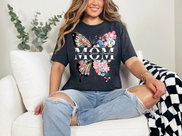 Butterfly-Mom-Shirt-Floral-Mama-Tee-Mothers-Day-T-shirt-Mom-Shirt-1.webp Personalized Butterfly Mom Shirt, Floral Mama Tee, Mothers Day T-shirt, Mama Shirt