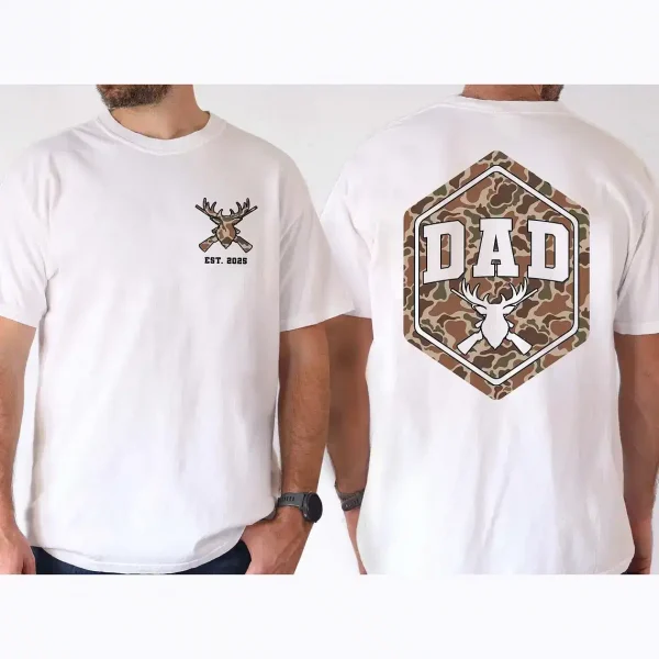 Camo Dad, Hunter Dad Shirt, Deer Hunting T-shirt for Dad, Dad Hunting Camo, The Best Father's Day Gift