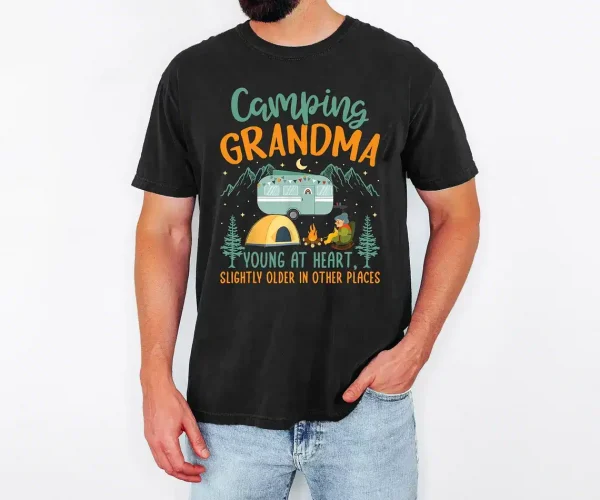 Camping Grandma, Camping, Camp 2025 Shirt, Family Outdoor Shirt, Grandma T-Shirt, Vacation Shirt, Summer T-Shirt