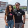 Couple Matching T-Shirt With Catching Flights and Feelings Print Design, The Best Family Matching Gift
