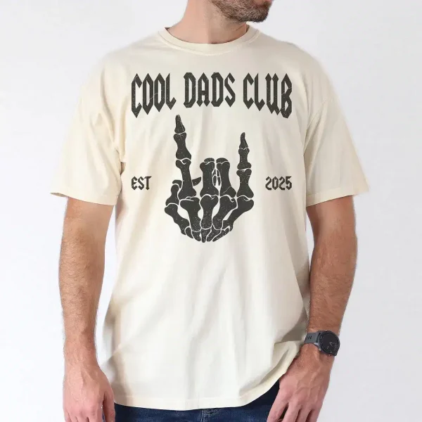Cool Dads Club Shirt Fathers Day Gift For Dad, , Custom Dad Est Shirt, Skeleton Cool Dad T-Shirt, The Best Father's Day Gift