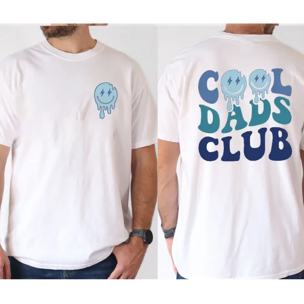 Cool Dad Club Tee T-Shirt, Casual Short Sleeve T-shirt, The Best Father's Day Gift