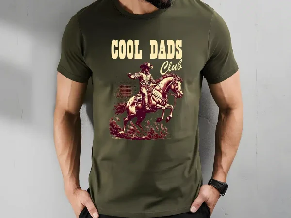 Cool-Dads-Club-Cowboy-1.webp Cool Dads Club T-Shirt - Cowboy T-Shirt - The Best Father's Day Gift