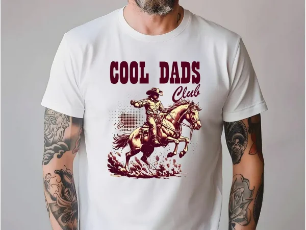 Cool-Dads-Club-Cowboy-2.webp Cool Dads Club T-Shirt - Cowboy T-Shirt - The Best Father's Day Gift