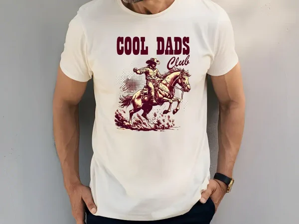 Cool-Dads-Club-Cowboy-3.webp Cool Dads Club T-Shirt - Cowboy T-Shirt - The Best Father's Day Gift