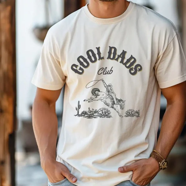 Cool-Dads-Club-Shirt-1-1.webp Cool Dads Club, Cowboy T-Shirt, Funny Husband, Gift for Him, Father's Day Gift, Dad to Be Gift, Father's Day Gift